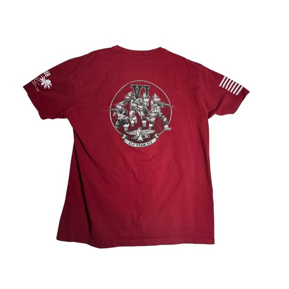 Grunt Style Christmas Elf Team Six Red Tee Shirt Mens XL - Picture 4 of 5